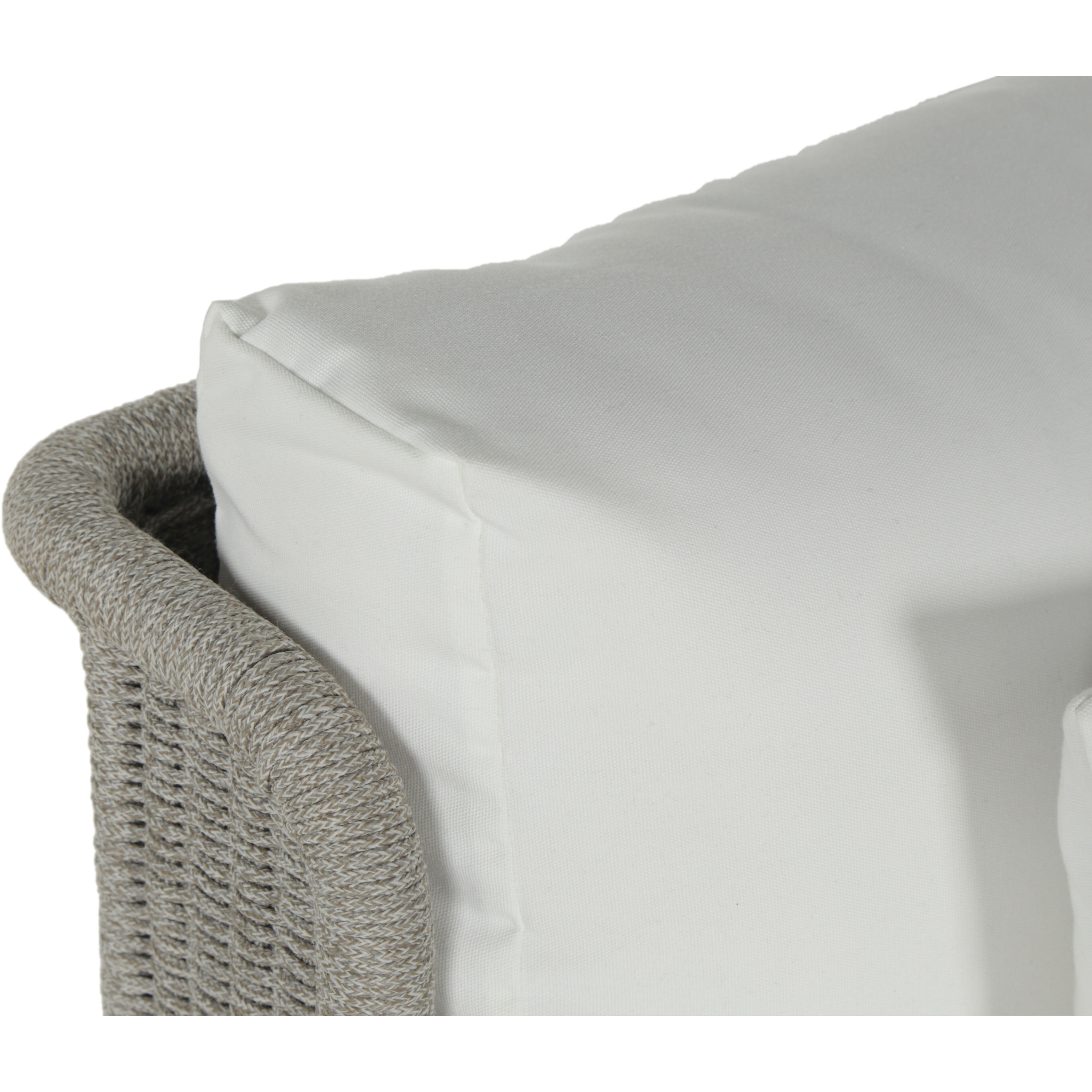 Ibiza Natural / Stinson White Outdoor Armless Chair